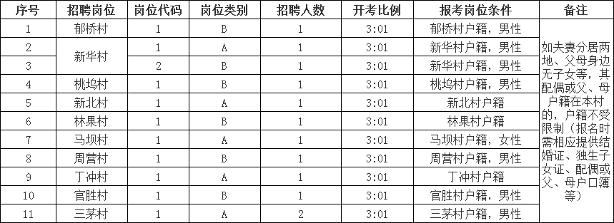 招聘岗位及名额